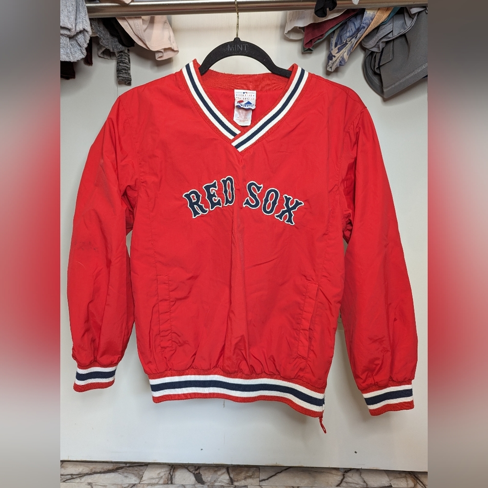 Boston Red Sox - Youth Wind Breaker - MLB - Majestic - Size 10/12 - Red
